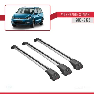 Volkswagen Sharan 2010-2022 Arası ile uyumlu ACE-1 Ara Atkı Tavan Barı GRİ 3 ADET BAR thumb 3