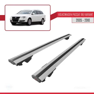 Drs Tuning Passat (B6) VARIANT 2005-2010 Arası ile uyumlu HOOK Model Anahtar Kilitli Ara Atkı Tavan Barı GRİ - Görsel 4