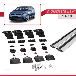 Volkswagen Golf VARIANT (MK7-5G) 2013-2020 Arası ile uyumlu ACE-2 Ara Atkı Tavan Barı GRİ thumb 5