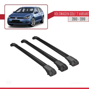 Volkswagen Golf 7 VARIANT 2013-2019 Arası ile uyumlu ACE-1 Ara Atkı Tavan Barı SİYAH 3 ADET BAR thumb 3
