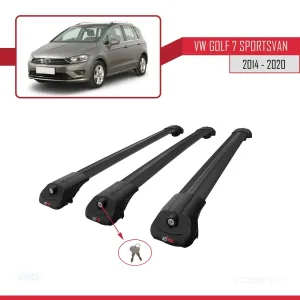 Volkswagen Golf 7 SPORTSVAN 2014-2020 Arası ile uyumlu ACE-1 Ara Atkı Tavan Barı SİYAH 3 ADET BAR thumb 4