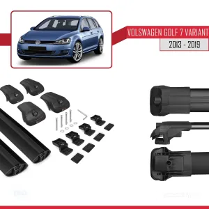 Volkswagen Golf (7) VARIANT 2013-2019 Arası ile uyumlu ACE-1 Ara Atkı Tavan Barı SİYAH thumb 5