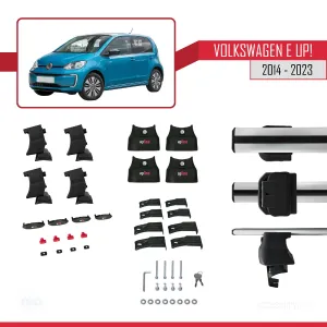 Volkswagen E Up! 2014-2023 Arası ile uyumlu ACE-4 Ara Atkı Tavan Barı GRİ thumb 4