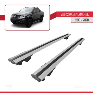 Volkswagen Amarok 2010-2020 Arası ile uyumlu HOOK Model Anahtar Kilitli Ara Atkı Tavan Barı GRİ thumb 4