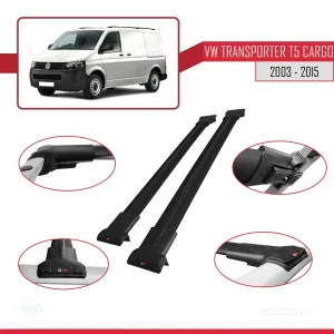 Volkswagen (T5) 2003-2015 Arası ile uyumlu FLY Model Ara Atkı Tavan Barı SİYAH thumb 5