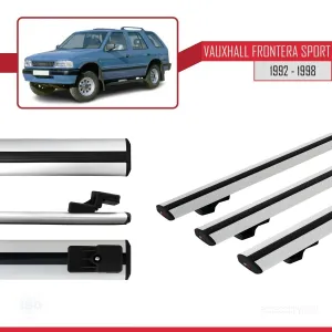 Vauxhall Frontera Sport 1992-1998 Arası ile uyumlu Basic Model Ara Atkı Tavan Barı GRİ 3 ADET thumb 3