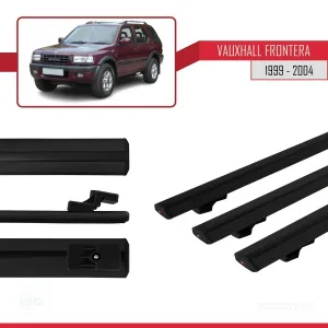 Vauxhall Frontera 1999-2004 Arası ile uyumlu Basic Model Ara Atkı Tavan Barı SİYAH 3 ADET thumb 3