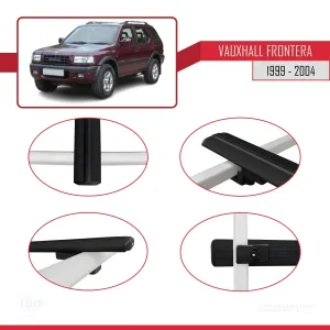 Vauxhall Frontera 1999-2004 Arası ile uyumlu Basic Model Ara Atkı Tavan Barı SİYAH 3 ADET thumb 4