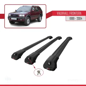 Vauxhall Frontera 1999-2004 Arası ile uyumlu ACE-1 Ara Atkı Tavan Barı SİYAH 3 ADET BAR thumb 4