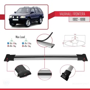 Vauxhall Frontera 1992-1998 Arası ile Uyumlu FLY Model Ara Atkı Tavan Barı GRİ thumb 4