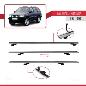 Vauxhall Frontera 1992-1998 Arası ile uyumlu Basic Model Ara Atkı Tavan Barı GRİ 3 ADET thumb 5
