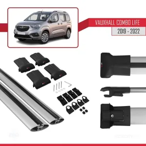 Vauxhall Combo Life 2019-2022 Arası ile Uyumlu FLY Model Ara Atkı Tavan Barı GRİ thumb 5
