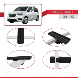 Vauxhall Combo E 2019-2023 Arası ile uyumlu Basic Model Ara Atkı Tavan Barı SİYAH 3 ADET thumb 4