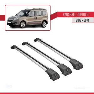 Vauxhall Combo D 2012-2018 Arası ile uyumlu ACE-1 Ara Atkı Tavan Barı GRİ 3 ADET BAR thumb 3