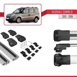 Vauxhall Combo D 2012-2018 Arası ile uyumlu ACE-1 Ara Atkı Tavan Barı GRİ thumb 5