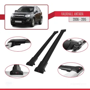 Vauxhall Antara 2006-2015 Arası ile Uyumlu FLY Model Ara Atkı Tavan Barı SİYAH thumb 5