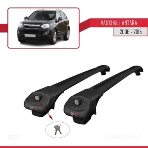 Vauxhall Antara 2006-2015 Arası ile uyumlu ACE-1 Ara Atkı Tavan Barı SİYAH thumb 4