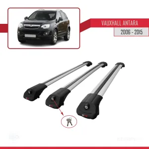 Vauxhall Antara 2006-2015 Arası ile uyumlu ACE-1 Ara Atkı Tavan Barı GRİ 3 ADET BAR thumb 4