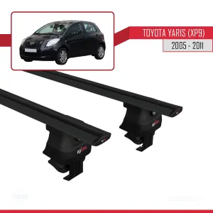 Toyota Yaris / Vitz (XP9) 2005-2011 Arası ile uyumlu ACE-4 Ara Atkı Tavan Barı SİYAH - Görsel 4