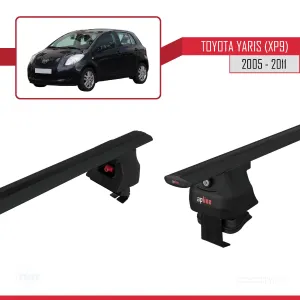 Toyota Yaris / Vitz (XP9) 2005-2011 Arası ile uyumlu ACE-4 Ara Atkı Tavan Barı SİYAH - Görsel 5