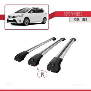 Toyota Verso 2009-2018 Arası ile uyumlu ACE-1 Ara Atkı Tavan Barı GRİ 3 ADET BAR thumb 4