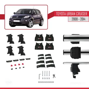 Toyota Urban Cruiser 2008-2014 Arası ile uyumlu ACE-4 Ara Atkı Tavan Barı GRİ - Görsel 4