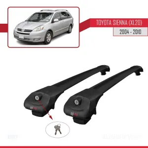 Toyota Sienna (XL20) 2004-2010 Arası ile uyumlu ACE-1 Ara Atkı Tavan Barı SİYAH thumb 4