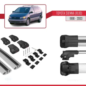 Toyota Sienna (XL10) 1998-2003 Arası ile uyumlu ACE-1 Ara Atkı Tavan Barı GRİ thumb 5