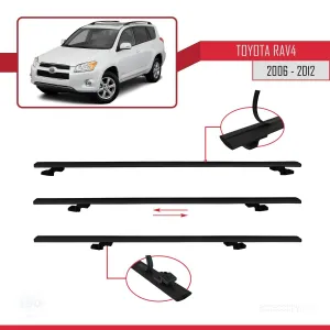 Toyota RAV4 2006-2012 Arası ile uyumlu Basic Model Ara Atkı Tavan Barı SİYAH 3 ADET - Görsel 5