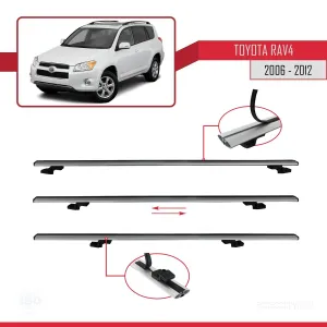 Toyota RAV4 2006-2012 Arası ile uyumlu Basic Model Ara Atkı Tavan Barı GRİ 3 ADET - Görsel 5