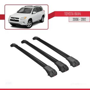 Toyota RAV4 2006-2012 Arası ile uyumlu ACE-1 Ara Atkı Tavan Barı SİYAH 3 ADET BAR - Görsel 3