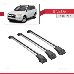 Toyota RAV4 2006-2012 Arası ile uyumlu ACE-1 Ara Atkı Tavan Barı GRİ 3 ADET BAR - Görsel 3