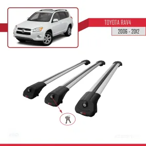 Toyota RAV4 2006-2012 Arası ile uyumlu ACE-1 Ara Atkı Tavan Barı GRİ 3 ADET BAR - Görsel 4