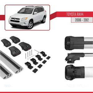 Toyota RAV4 2006-2012 Arası ile uyumlu ACE-1 Ara Atkı Tavan Barı GRİ - Görsel 5