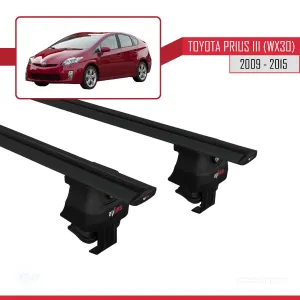 Toyota Prius III (XW30) 2009-2015 Arası ile uyumlu ACE-4 Ara Atkı Tavan Barı SİYAH - Görsel 4