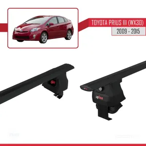 Toyota Prius III (XW30) 2009-2015 Arası ile uyumlu ACE-4 Ara Atkı Tavan Barı SİYAH - Görsel 5