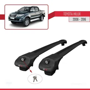 Toyota Hilux 2006-2016 Arası ile uyumlu ACE-1 Ara Atkı Tavan Barı SİYAH - Görsel 4