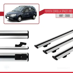 Toyota Corolla Spacio (E110) 1997-2000 Arası ile uyumlu Basic Model Ara Atkı Tavan Barı GRİ 3 ADET - Görsel 3