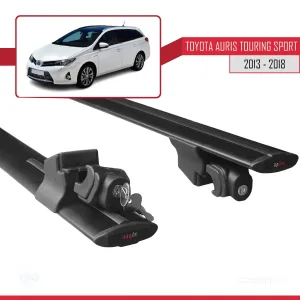 Toyota Auris Touring Sport 2013-2018 Arası ile uyumlu HOOK Model Anahtar Kilitli Ara Atkı Tavan Barı SİYAH thumb 5