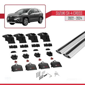 Suzuki SX4 S-Cross 2022 ve Sonrası ile uyumlu ACE-2 Ara Atkı Tavan Barı GRİ - Görsel 5