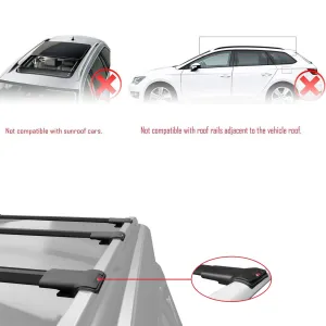 Suzuki SX4 2006-2013 Arası ile Uyumlu FLY Model Ara Atkı Tavan Barı SİYAH 3 ADET BAR - Görsel 2