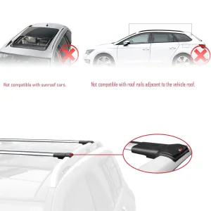 Suzuki SX4 2006-2013 Arası ile uyumlu FLY Model Ara Atkı Tavan Barı GRİ - Görsel 2