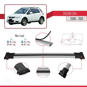 Suzuki SX4 2006-2013 Arası ile uyumlu FLY Model Ara Atkı Tavan Barı GRİ - Görsel 4