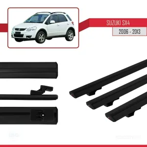 Suzuki SX4 2006-2013 Arası ile uyumlu Basic Model Ara Atkı Tavan Barı SİYAH 3 ADET - Görsel 3