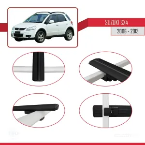 Suzuki SX4 2006-2013 Arası ile uyumlu Basic Model Ara Atkı Tavan Barı SİYAH 3 ADET - Görsel 4