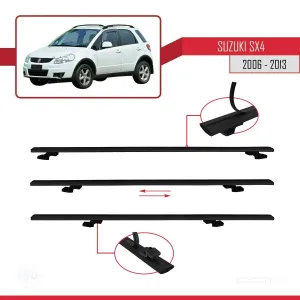 Suzuki SX4 2006-2013 Arası ile uyumlu Basic Model Ara Atkı Tavan Barı SİYAH 3 ADET - Görsel 5