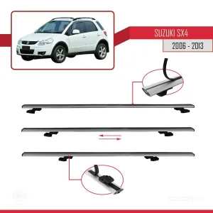 Suzuki SX4 2006-2013 Arası ile uyumlu Basic Model Ara Atkı Tavan Barı GRİ 3 ADET - Görsel 5