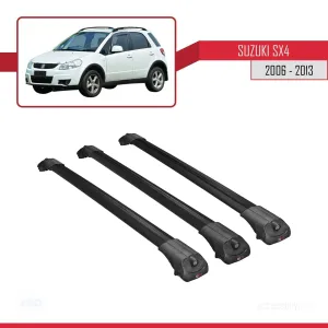 Suzuki SX4 2006-2013 Arası ile uyumlu ACE-1 Ara Atkı Tavan Barı SİYAH 3 ADET BAR - Görsel 3