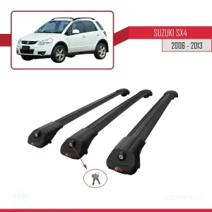 Suzuki SX4 2006-2013 Arası ile uyumlu ACE-1 Ara Atkı Tavan Barı SİYAH 3 ADET BAR - Görsel 4