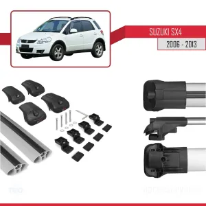 Suzuki SX4 2006-2013 Arası ile uyumlu ACE-1 Ara Atkı Tavan Barı GRİ - Görsel 5